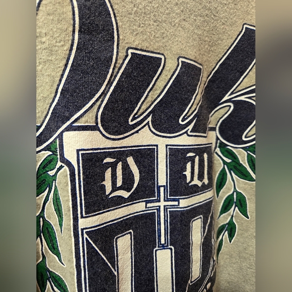 Duke University Vintage Tultex Pullover Crew Neck Sweatshirt Size: Large - Picture 4 of 7